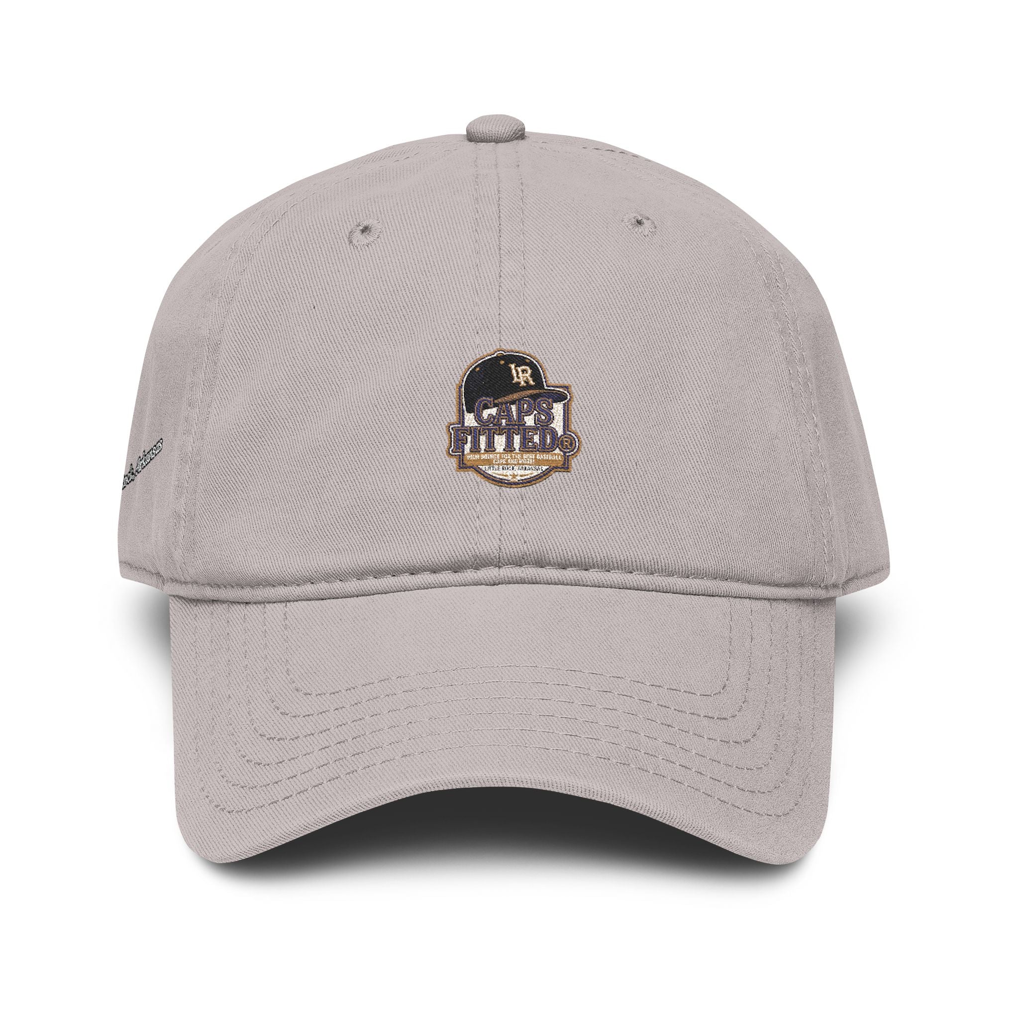 Washed Baseball Cap with Retro Embroidered Logo