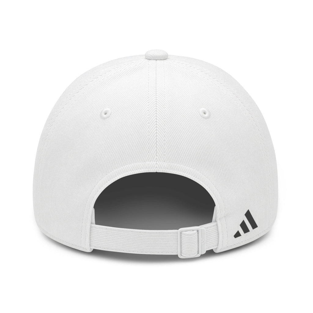 Caps Fitted Embroidered Sequin Logo Cap — White Adjustable Baseball Hat