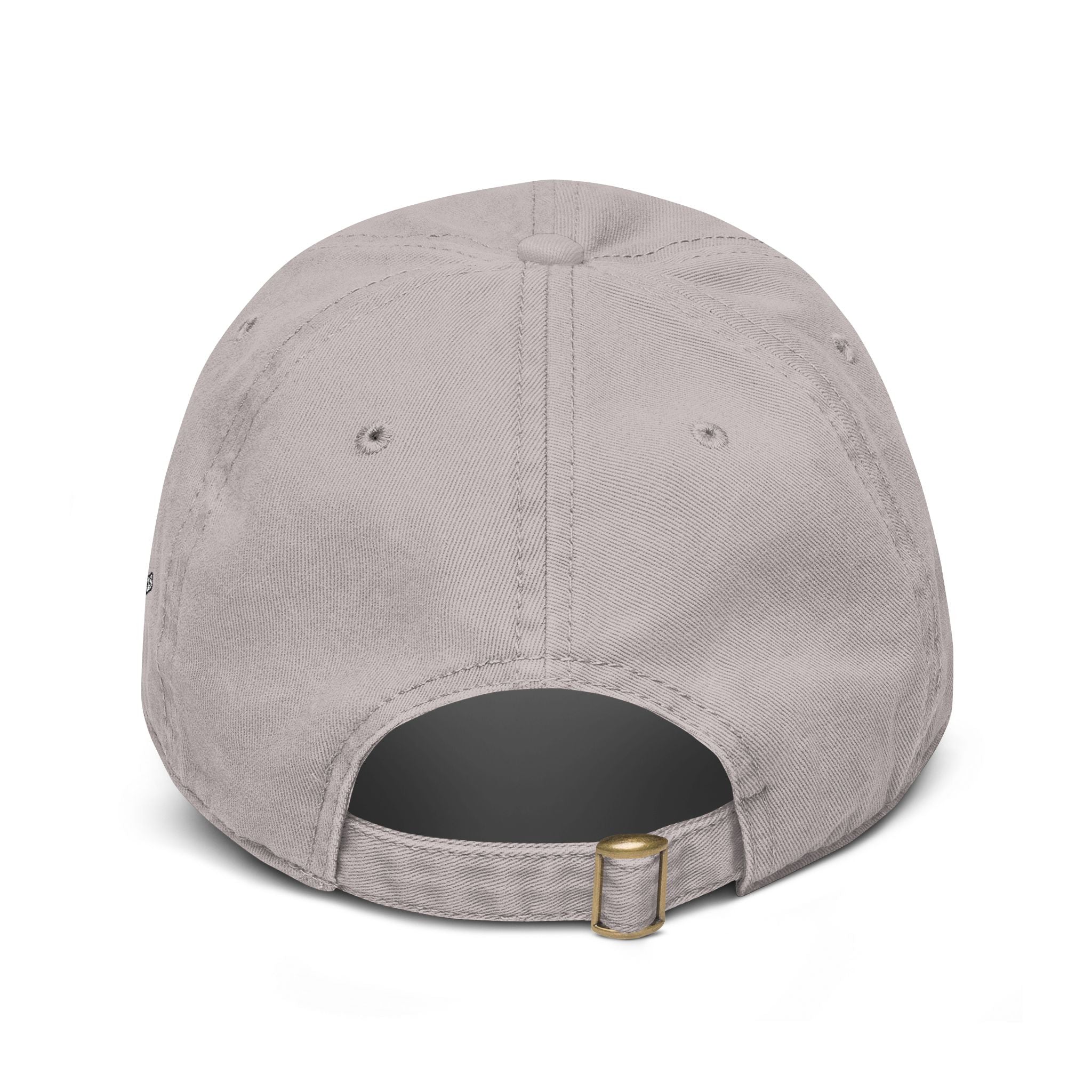 Washed Baseball Cap with Retro Embroidered Logo