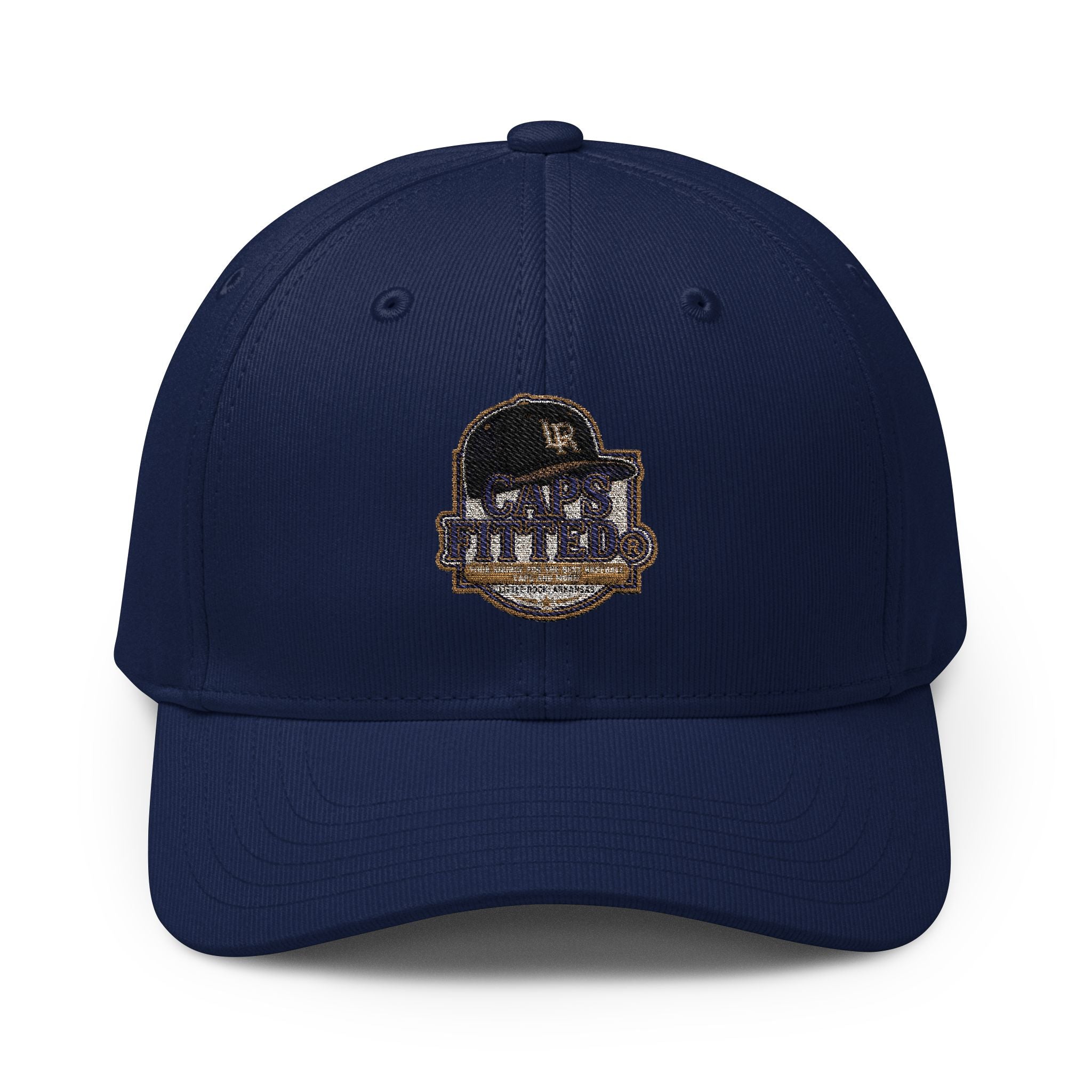 Caps Fitted Embroidered Sequin Logo Cap — White Adjustable Baseball Hat