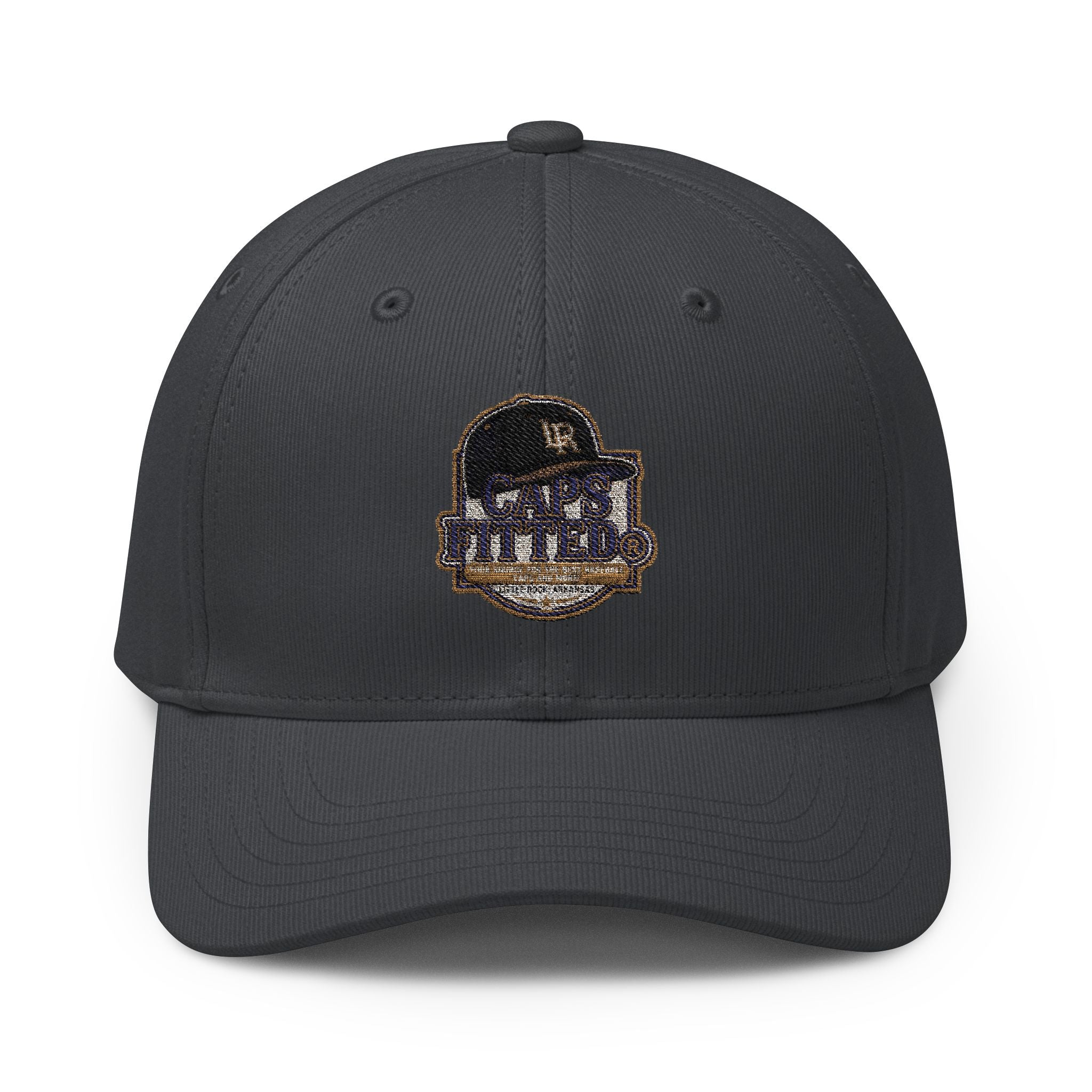 Caps Fitted Embroidered Sequin Logo Cap — White Adjustable Baseball Hat