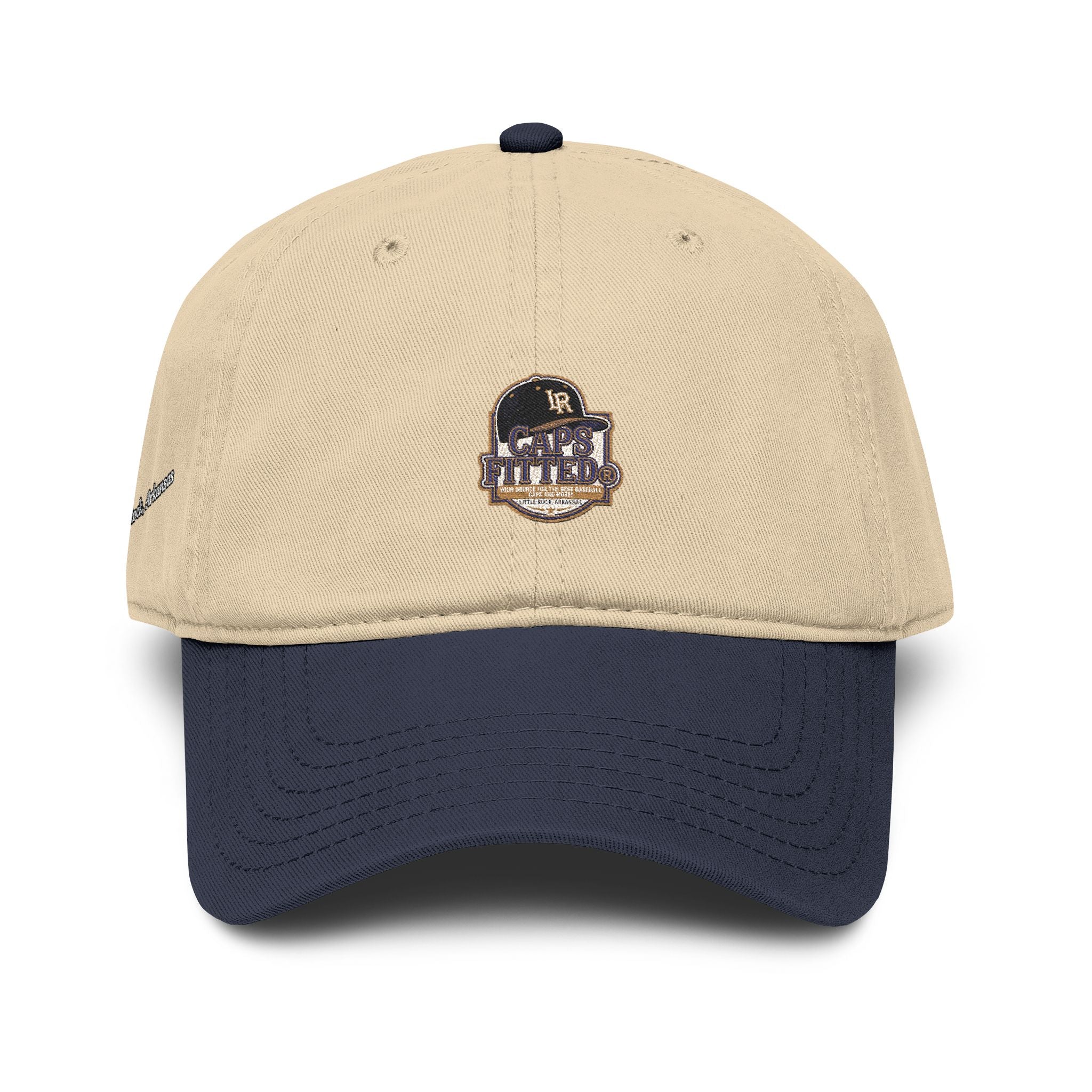 Washed Baseball Cap with Retro Embroidered Logo
