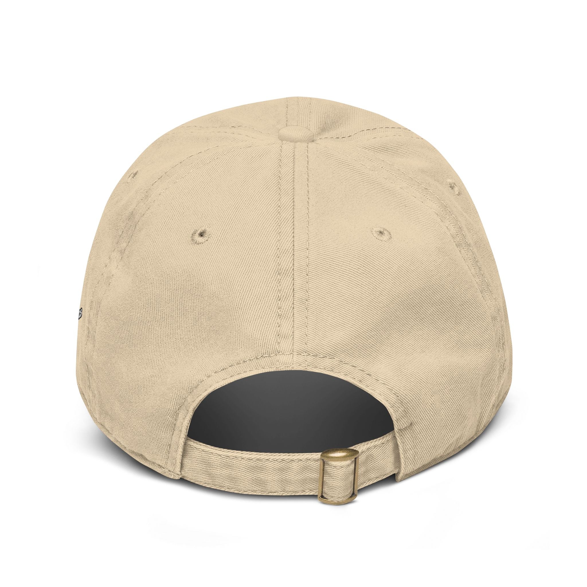 Washed Baseball Cap with Retro Embroidered Logo
