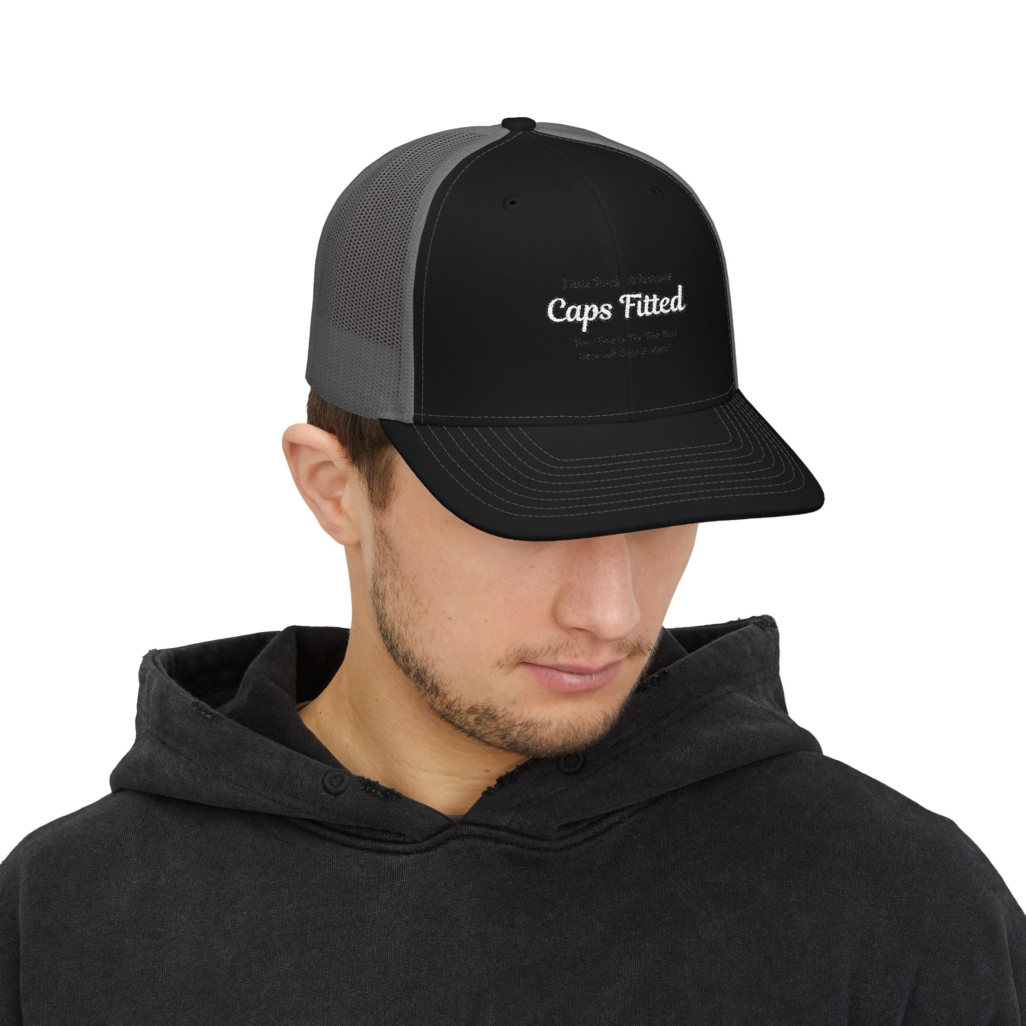 Trucker Cap — Vintage 'Caps Fitted' Embroidered Snapback