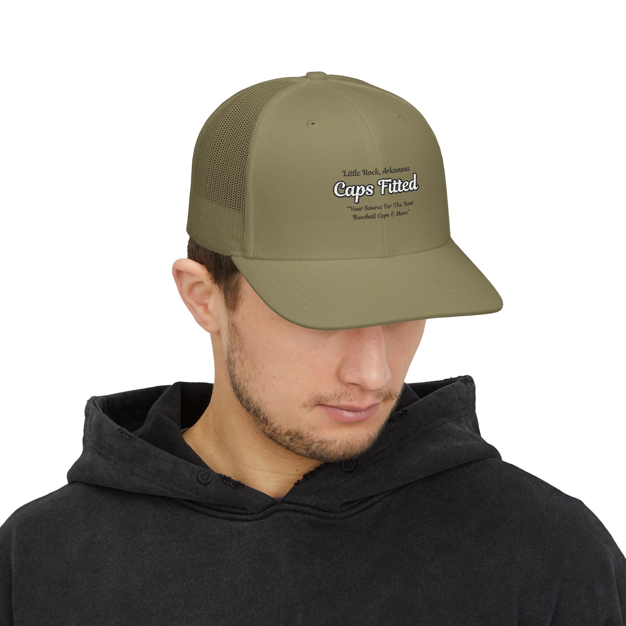 Trucker Cap — Vintage 'Caps Fitted' Embroidered Snapback