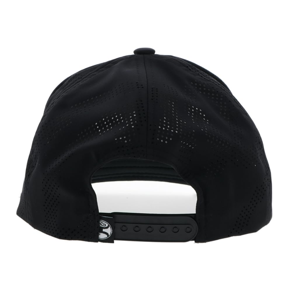 HOOEY OG Adjustable Snapback Hat - Trucker Hat for Men & Women with Mesh Back, 5 Panel Baseball Cap w/Rope Detail, Western OG Logo Ball Cap, Breathable Snap Back, One Size Fits All, Black/White