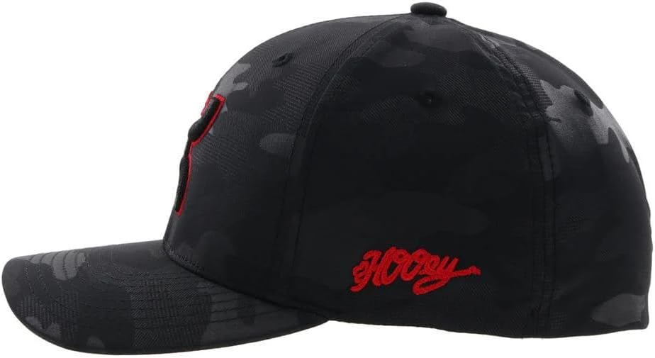 HOOEY Chris Kyle, Black Camo 6-Panel Flexfit with Black/Red Logo - S/M (CK022-01)