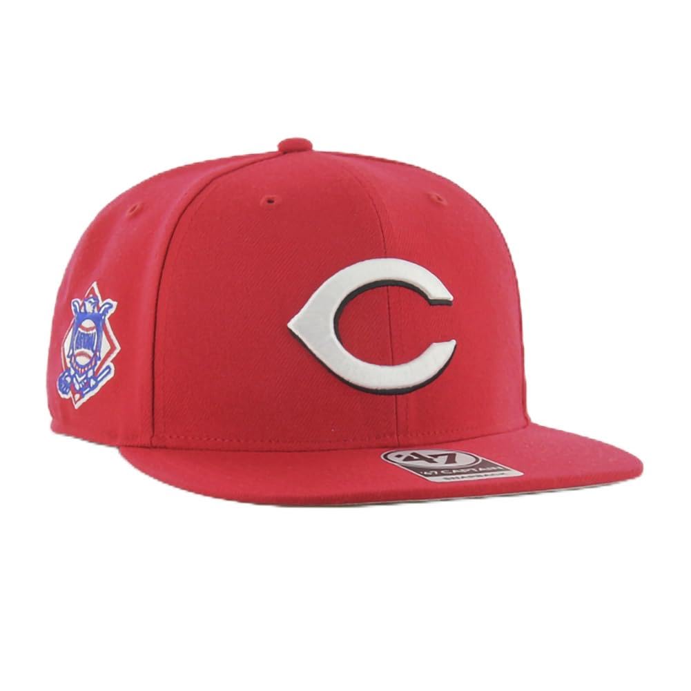 47 MLB Sure Shot Captain Hat Adjustable Structured 6-Panel Snapback Hat Cap, Adult One Size Fits All