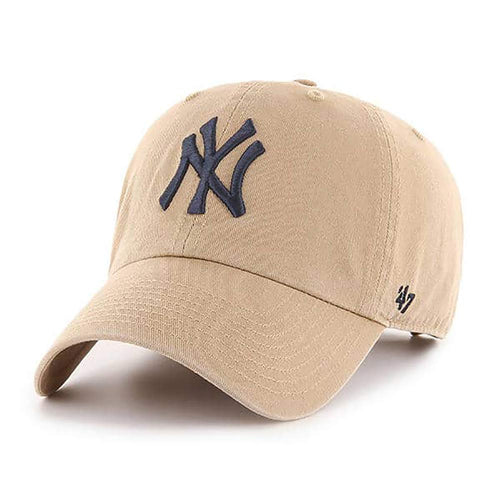 '47 MLB Khaki Clean Up Adjustable Hat, Adult (New York Yankees) - Caps Fitted Little RockCaps Fitted Little RockCaps Fitted Little Rock