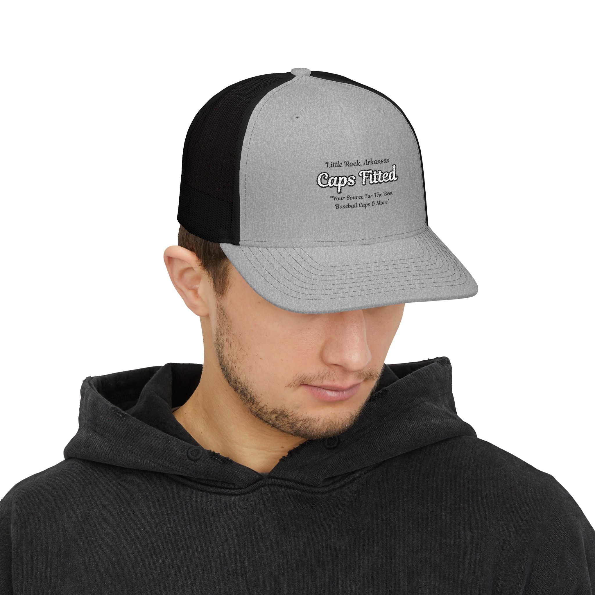 Trucker Cap — Vintage 'Caps Fitted' Embroidered Snapback