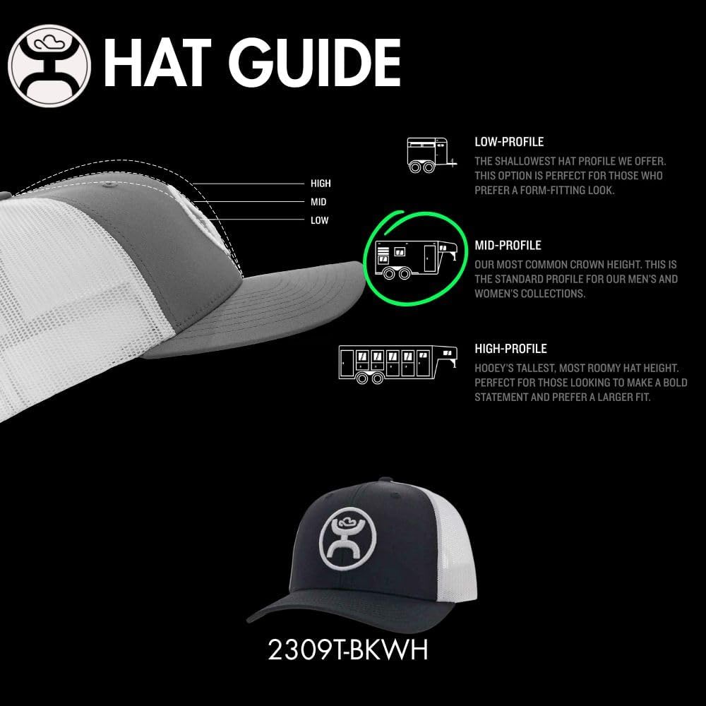 HOOEY O Classic 6-Panel Adjustable Snapback Trucker Hat