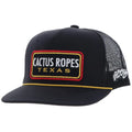 HOOEY Cactus Ropes Patch Trucker Hat for Men Adjustable Snapback Mesh Baseball Cap Breathable Western Hat