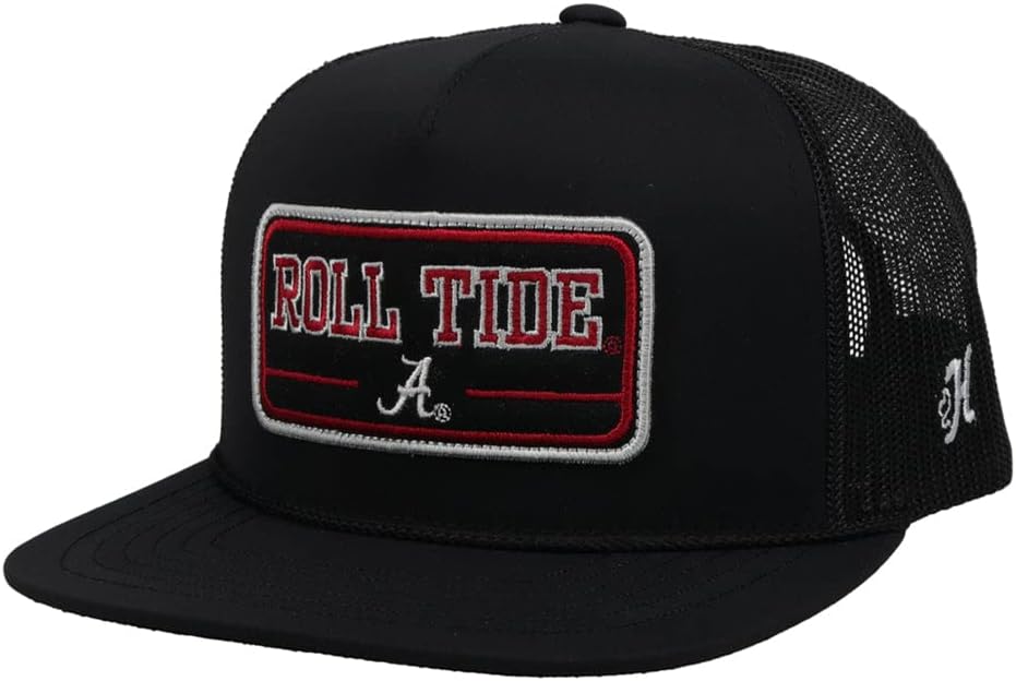 HOOEY Men's University of Alabama Officially Licensed Collegiate Adjustable Snapback Hat (US, Numeric, 0, 8, 7195T-Black)