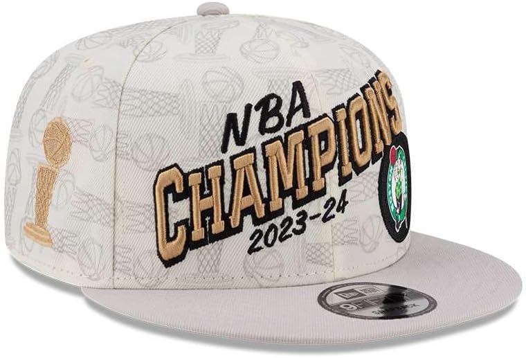New Era Men's NBA Championship Adjustable 9FIFTY Locker Room Snapback Cap - Flat Bill Structured Baseball Hat