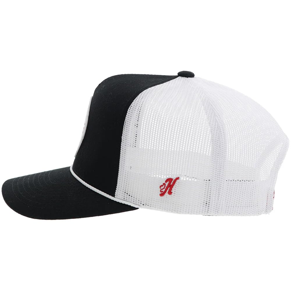 HOOEY Men's Quanah Adjustable Snapback Hat (US, Alpha, One Size, Black/White)