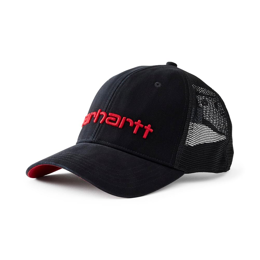 Carhartt Men's Canvas Mesh-Back Logo Graphic Cap