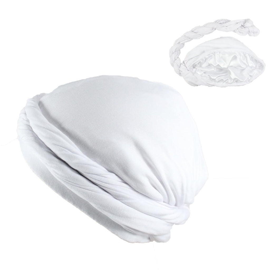 DouuYuhet Turban for Men, Men's Turban Twist Head Wraps Durag for Men Women Modal and Satin Vintage Turban Scarf Tie