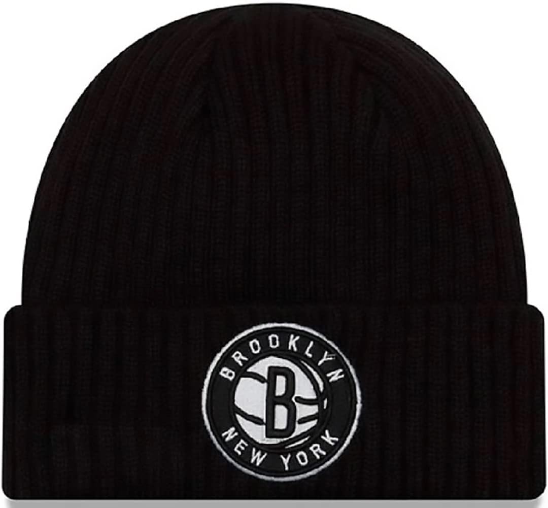 New Era Unisex-Adult NBA Official Sport Knit Core Cuffed Knit Beanie Hat (Brooklyn Nets)