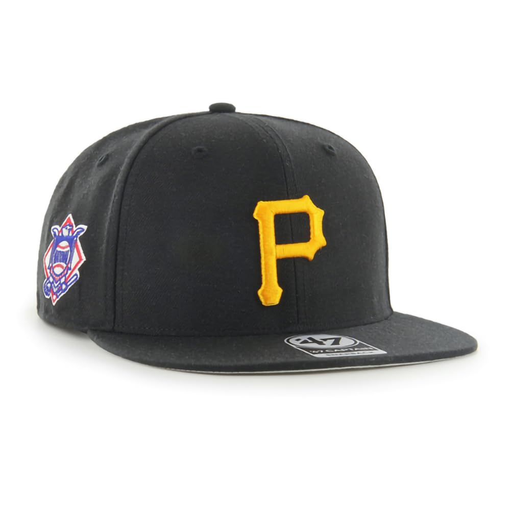 47 MLB Sure Shot Captain Hat Adjustable Structured 6-Panel Snapback Hat Cap, Adult One Size Fits All