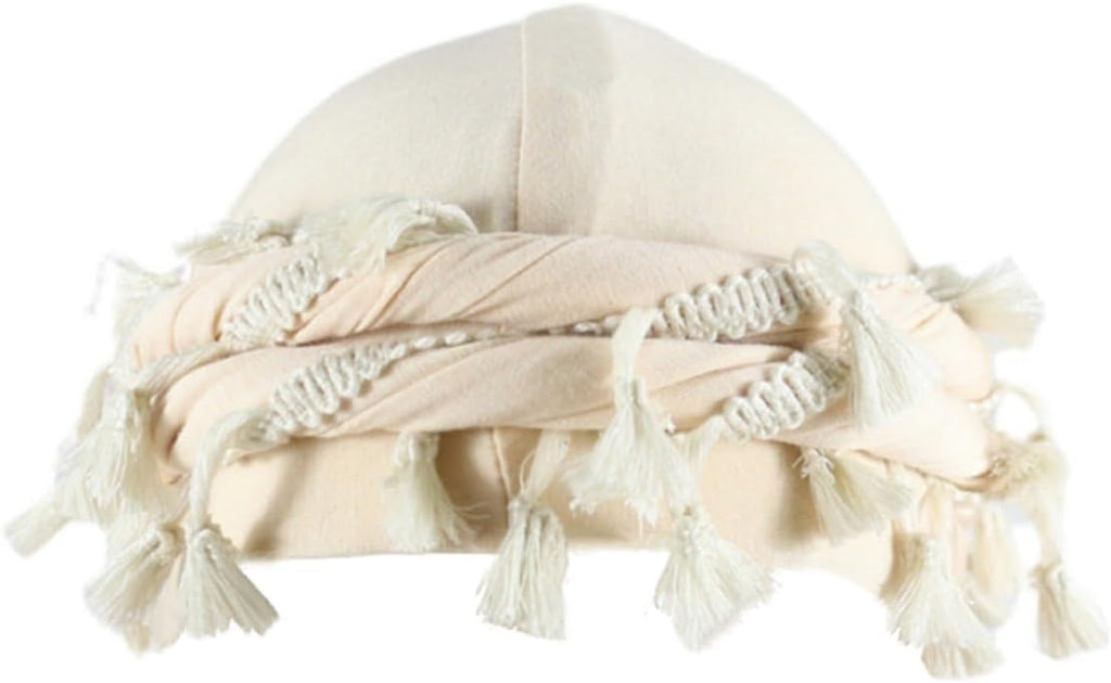 2Pcs Turban for Men, Adjustable Halo Durag Twist Head Wraps Silk Satin Lined Cap for Women Turban Hat Elastic Pre Tie Durag (US, Alpha, One Size, Beige, Red)