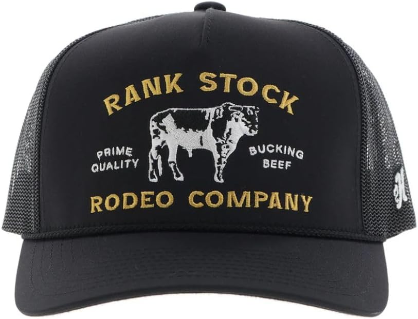 HOOEY Rank Stock Stitched Trucker Hat - Adjustable Snapback, Breathable Mesh Baseball Cap