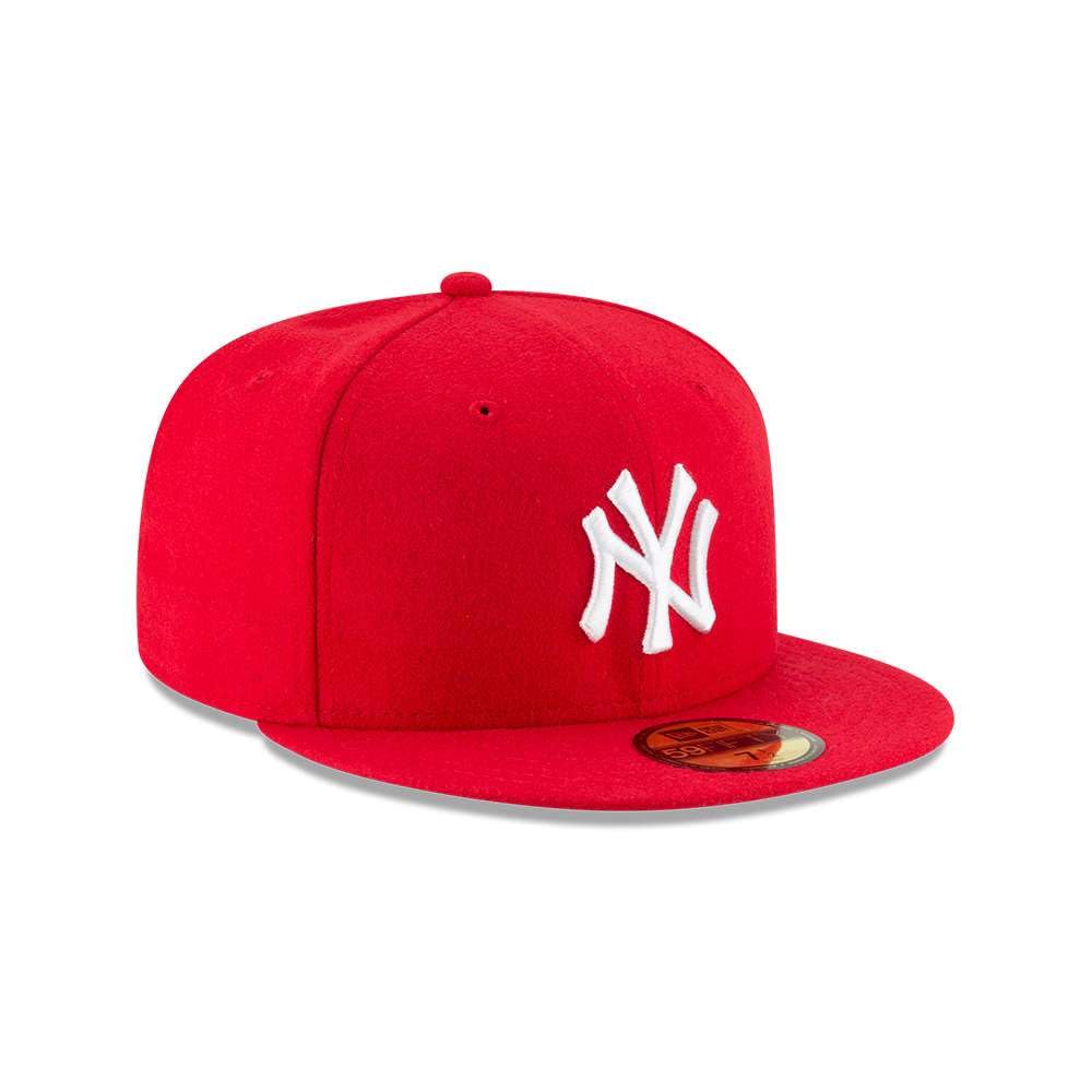 New Era 59Fifty New York Yankees SC WH Fitted Hat (Red/White) Men's MLB Cap