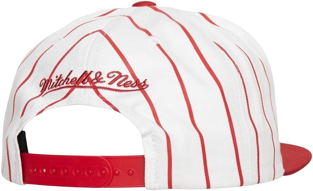 Mitchell & Ness NBA Atlanta Hawks Hardwood Classics Retro Pinstripe Snapback Hat White