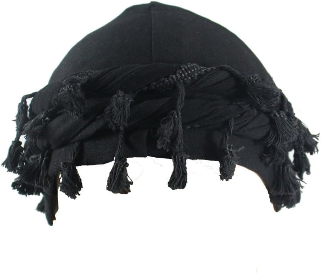 Turban for Men Halo Head Wraps Durag with Twisted Straps Elastic Satin Lined Halo Turban Head wraps for Men Women Half