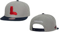 Mitchell & Ness Boston Red Sox New Evergreen Cooperstown Away Gray Blue Era Snapback Era Hat Cap