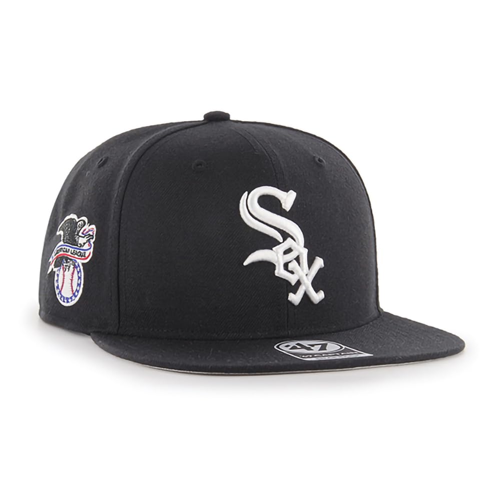 47 MLB Sure Shot Captain Hat Adjustable Structured 6-Panel Snapback Hat Cap, Adult One Size Fits All