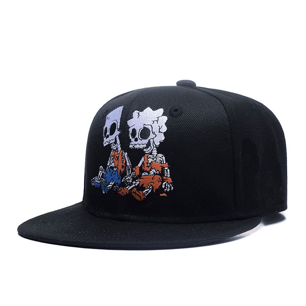 Quanhaigou Snapback Hat for Men Women,Hip Hop Style Colorful Flat Bill Hats Teens Adjustable Baseball Cap