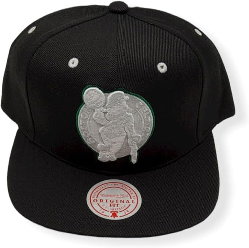 Black Boston Celtics NBA Snapback Cap by Mitchell & Ness