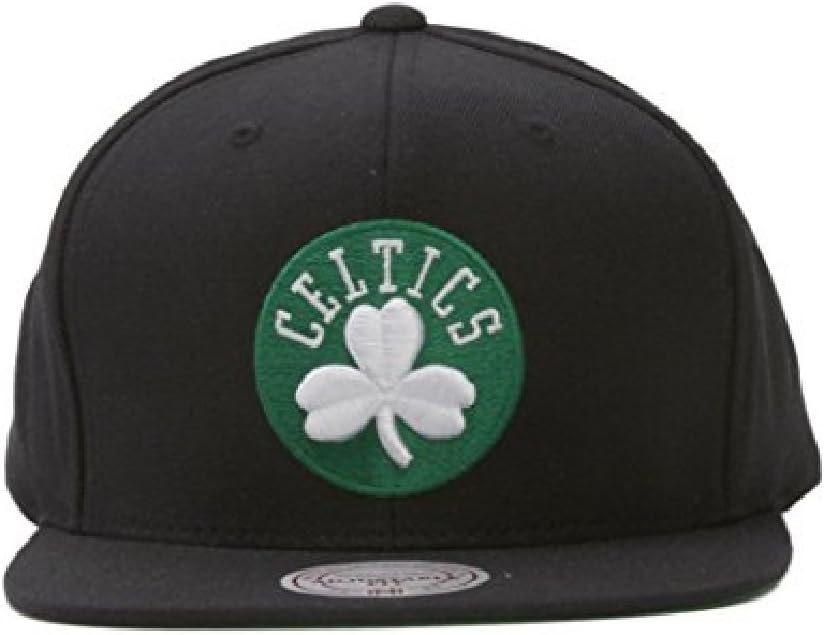 Mitchell & Ness Boston Celtics NBA Team Logo Adjustable Snapback Hat - Black