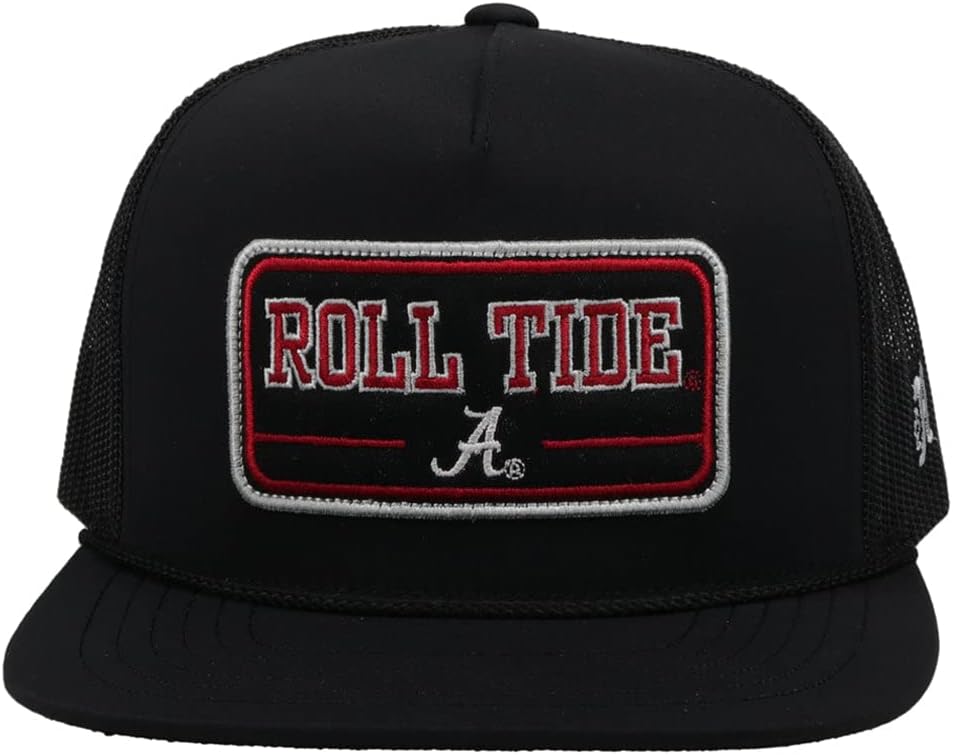 HOOEY Men's University of Alabama Officially Licensed Collegiate Adjustable Snapback Hat (US, Numeric, 0, 8, 7195T-Black)