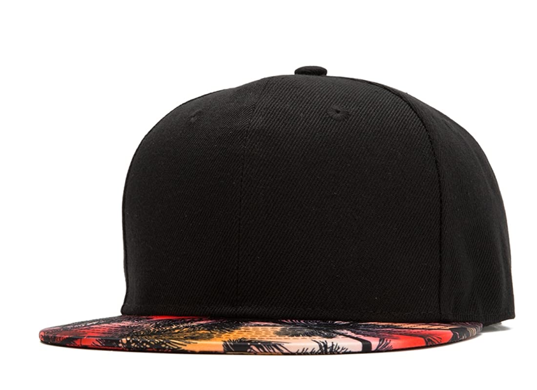 Quanhaigou Snapback Hat for Men Women,Hip Hop Style Colorful Flat Bill Hats Teens Adjustable Baseball Cap