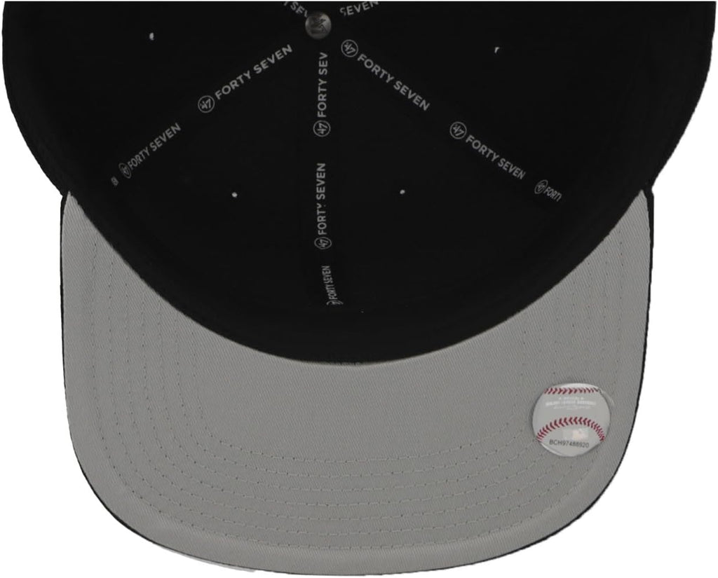 47 Los Angeles Dodgers Hat Mens Womens Adjustable Baseball Cap, Structured Fit, Black/White, One Size