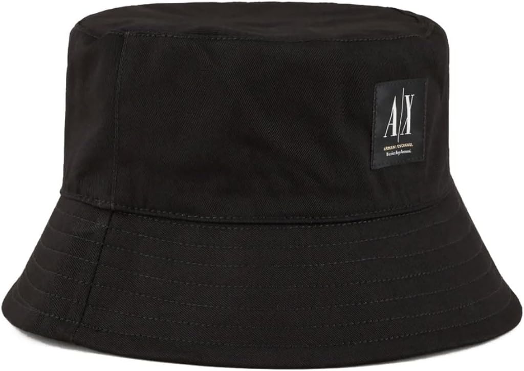 Armani Exchange Basics by Armani Bucket Hat, Black, One Size