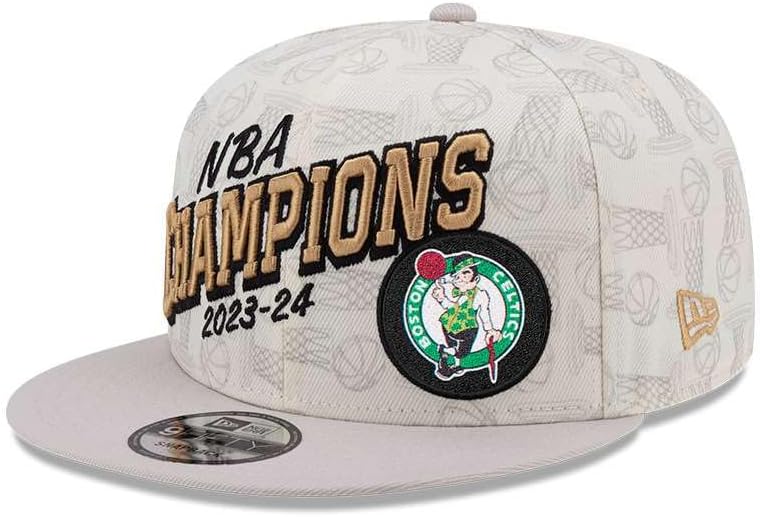 New Era Men's NBA Championship Adjustable 9FIFTY Locker Room Snapback Cap - Flat Bill Structured Baseball Hat