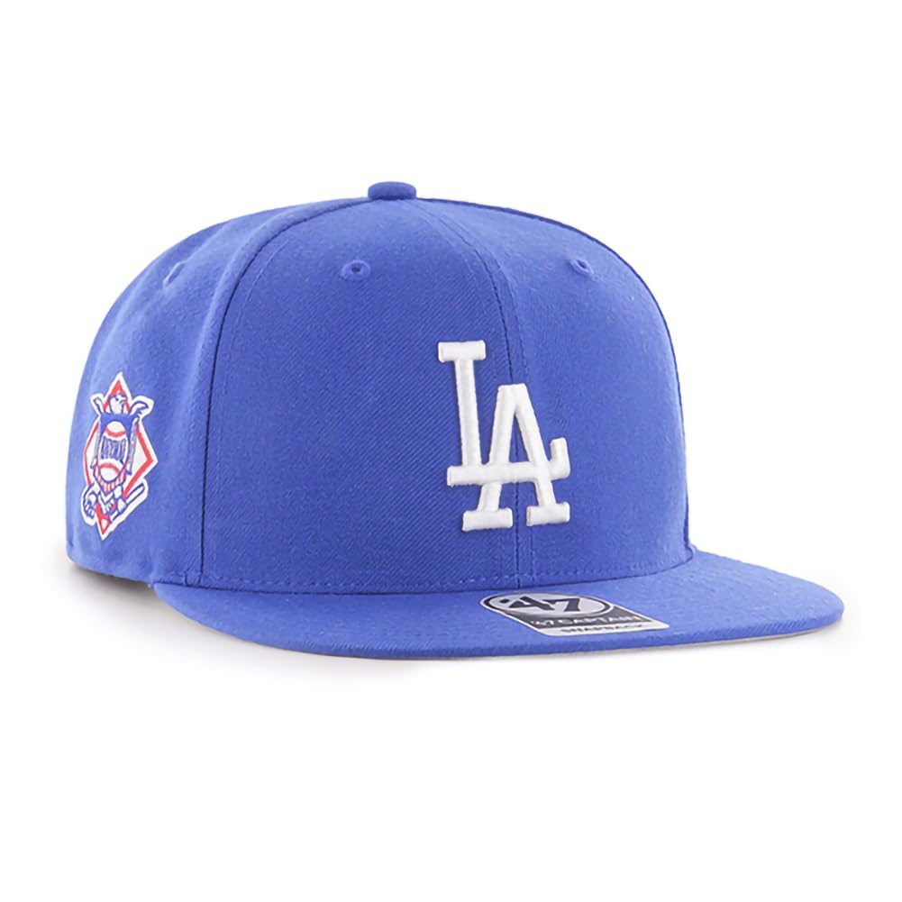 47 MLB Sure Shot Captain Hat Adjustable Structured 6-Panel Snapback Hat Cap, Adult One Size Fits All