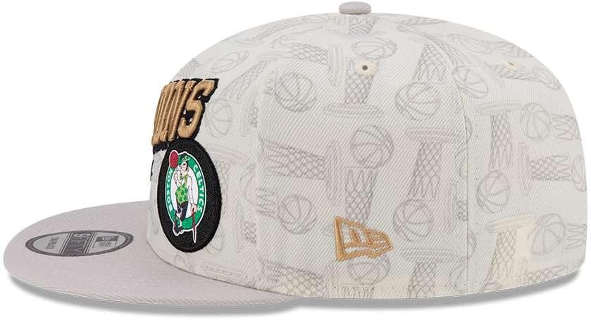 New Era Men's NBA Championship Adjustable 9FIFTY Locker Room Snapback Cap - Flat Bill Structured Baseball Hat