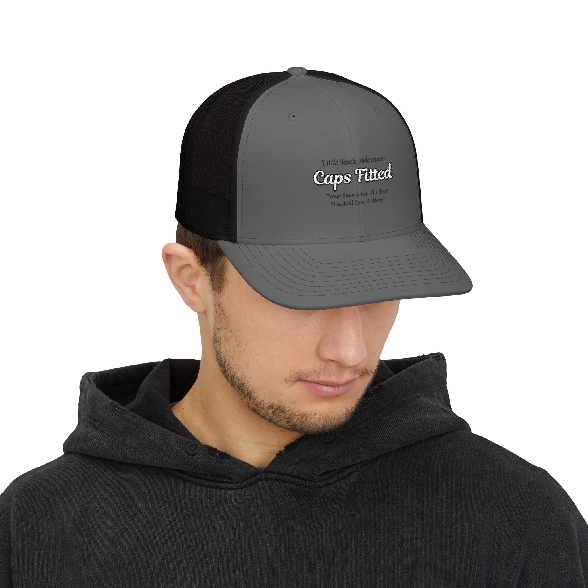 Trucker Cap — Vintage 'Caps Fitted' Embroidered Snapback