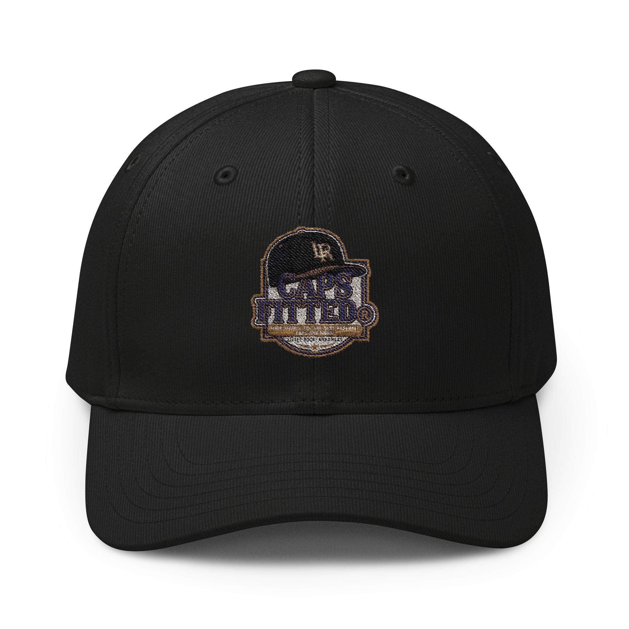 Caps Fitted Embroidered Sequin Logo Cap — White Adjustable Baseball Hat