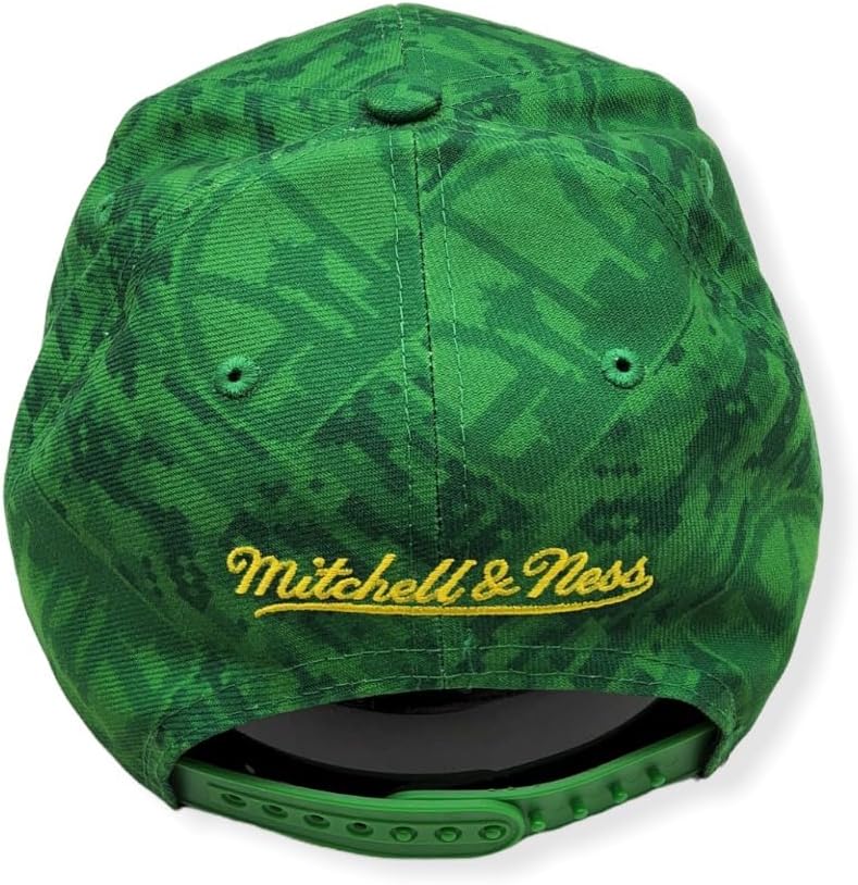 Seattle Supersonics Mitchell & Ness NBA Snapback Cap Hat Green Crown/Visor Team Color HWC Logo