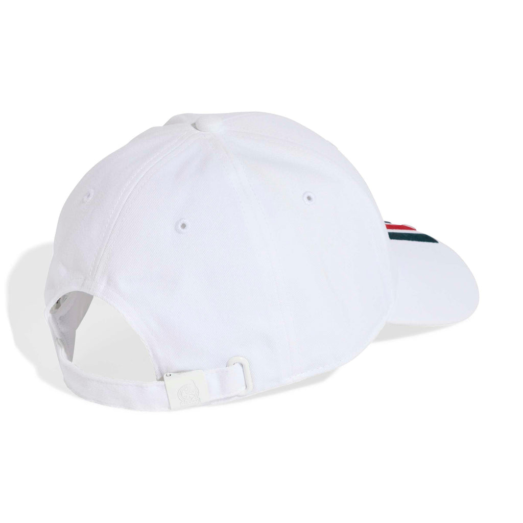 adidas Unisex-Adult Mexico Mexico Baseball Cap with 3 Stripes, White/Aurora Ivy/Better Scarlet, One Size