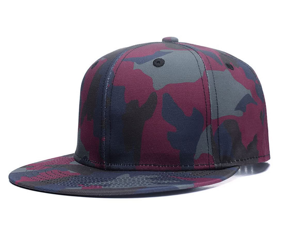 Quanhaigou Snapback Hat for Men Women,Hip Hop Style Colorful Flat Bill Hats Teens Adjustable Baseball Cap