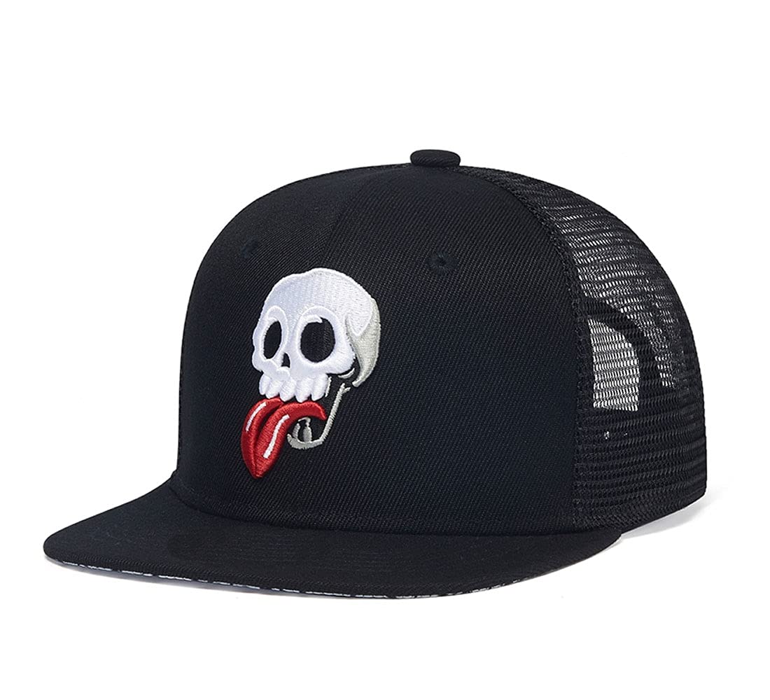 Quanhaigou Snapback Hat for Men Women,Hip Hop Style Colorful Flat Bill Hats Teens Adjustable Baseball Cap