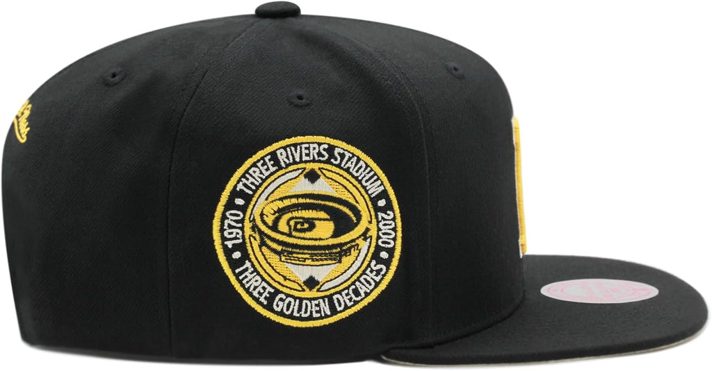 Mitchell & Ness Pittsburgh Pirates Cooperstown MLB Team Classic Snapback Hat Cap - Black