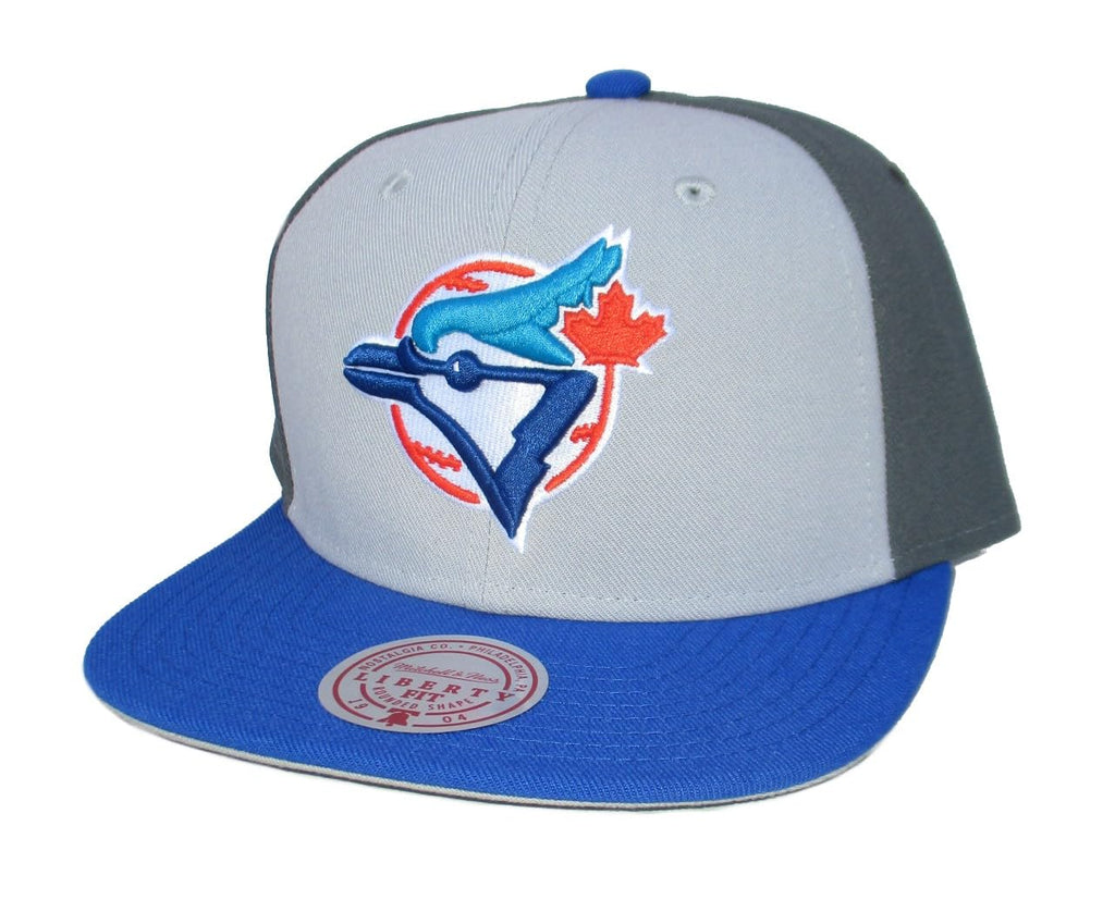 Mitchell & Ness MLB Triple Play Liberty Snapback Adjustable Hat Cap - Gray/Team Colors
