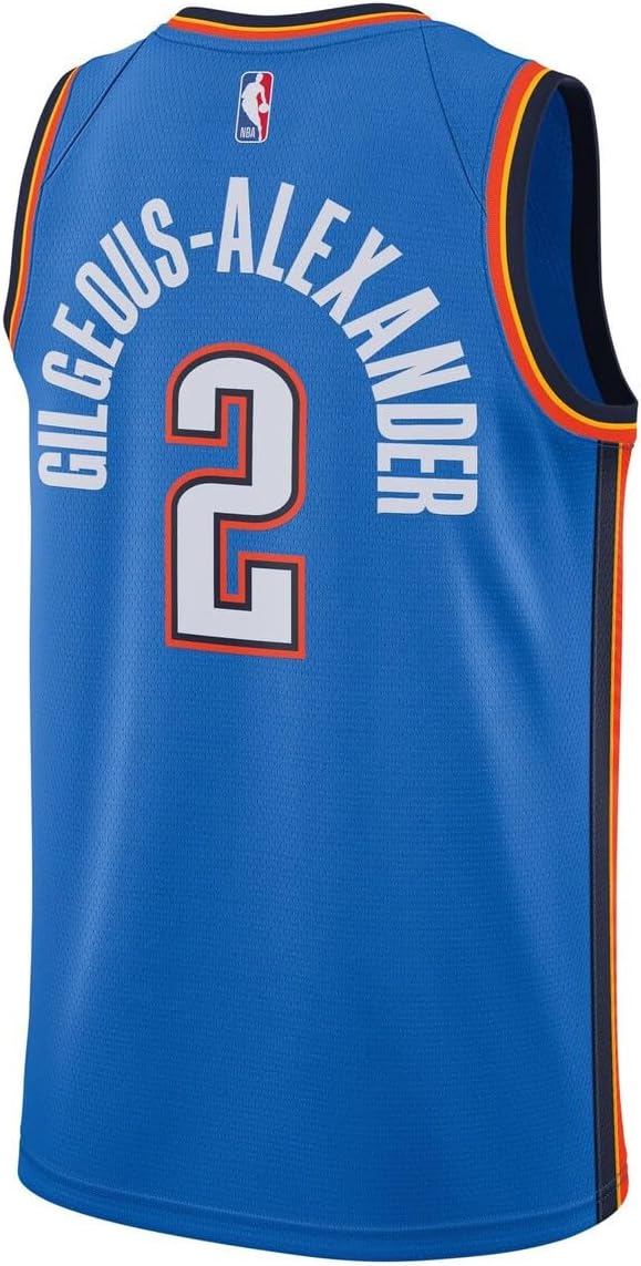 Shai Gilgeous-Alexander Oklahoma City Thunder NBA Kids Youth 8-20 Blue Icon Edition Swingman Jersey