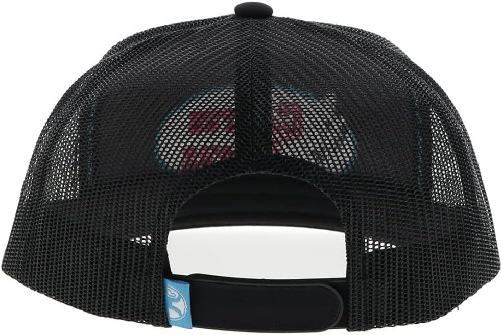 HOOEY Cactus Ropes Circle Patch Trucker Hat for Men – Adjustable Snapback Mesh Baseball Cap - Western Work & Casual Wear
